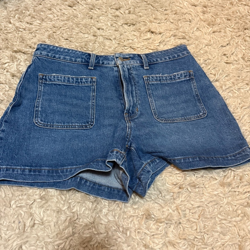 Madewell Blue Jean Shorts High-Waisted Relaxed Fit